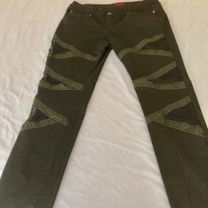 Black pants with cutouts